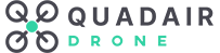 Drone logo and text that says that says QUADAIR DRONE